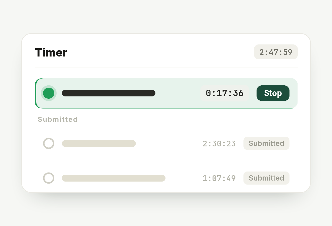 Time tracking